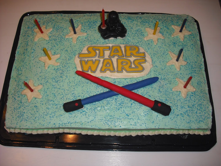 Star Wars Cake with Light Sabers