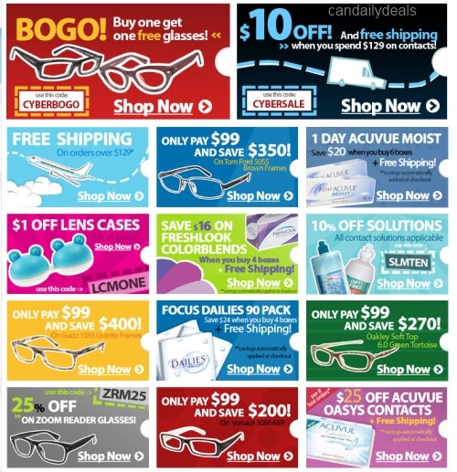 Canadian Daily Deals Clearly Contacts Cyber Week Sale, Coupon Codes