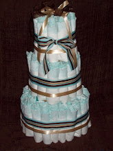 Three Tier Stuffed Diaper Cake For A Boy