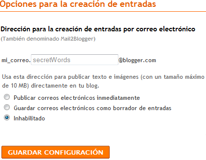 Escribe tu palabra secreta en el recuadro de texto.