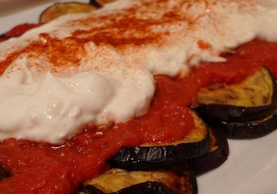 Sohbet Traditional Fried Eggplant with Tomato Sauce and Garlic Yogurt