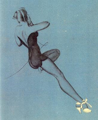 blue pin-up drawing blue pin-up drawing