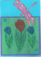 Yet another tulip & dragonfly card