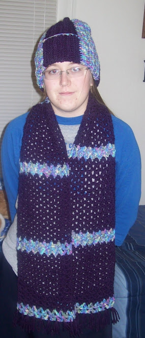 Purple scarf set