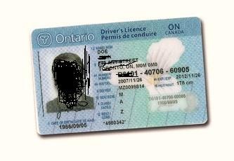 Ontario G1 driving license