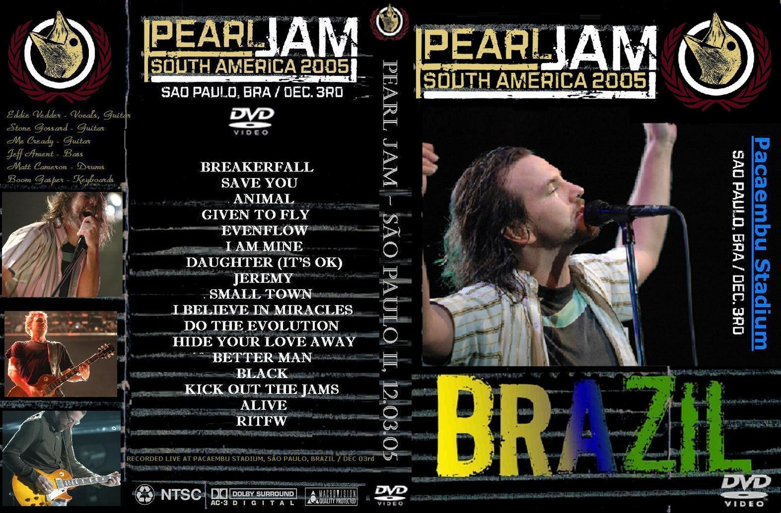 Capas Shows Internacional Pearl Jam South America 2005 Brazil
