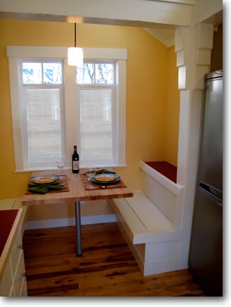 Intimate Dining Nook of a 540 SF Home.