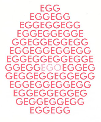 Egg shape filled with egg text