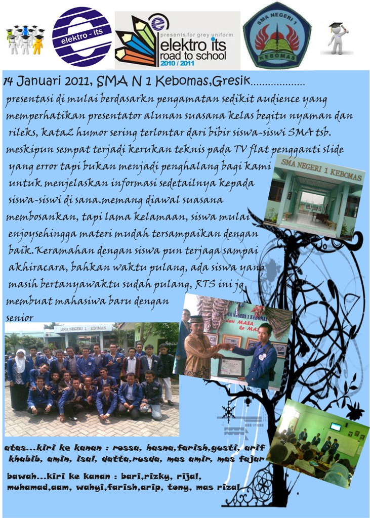 Elektro ITS Road to SMA 2010: Kenangan di SMA N 1 Kebomas, Gresik
