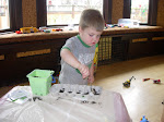 Planting our egg carton garden!