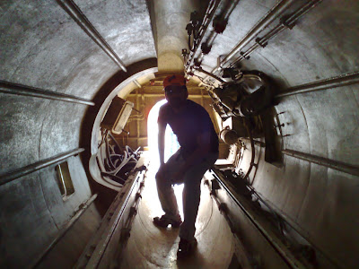 Spider-Man inside the Missile-Tube of ex-INS Prabal.