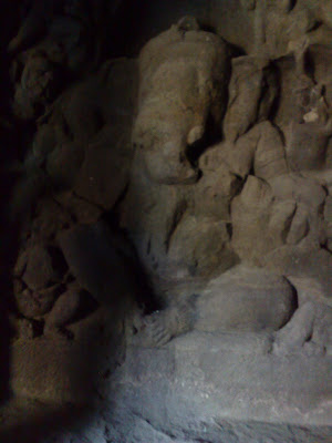Beautiful Carvings in Elephanta Caves
