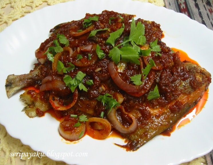 Bawal tomato masak ikan resepi Step