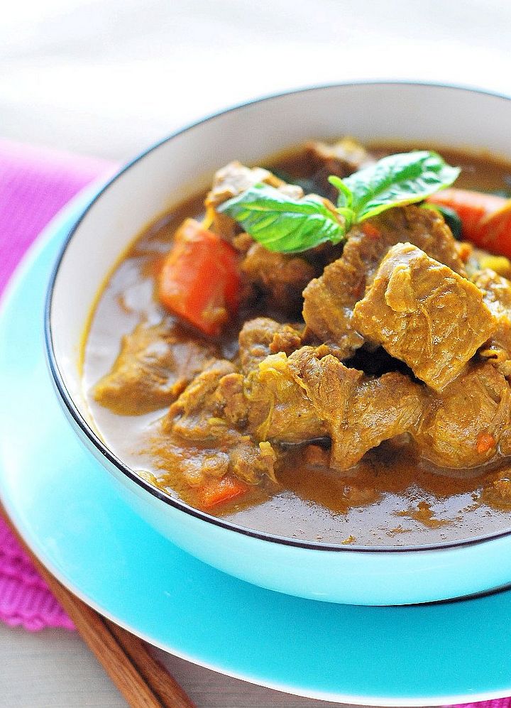 When East meets West Coconut curry beef stew