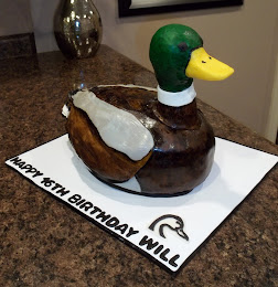 Mallard duck decoy cake