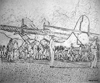 Automotive Art: Pencil Drawing "Pearl Harbor"