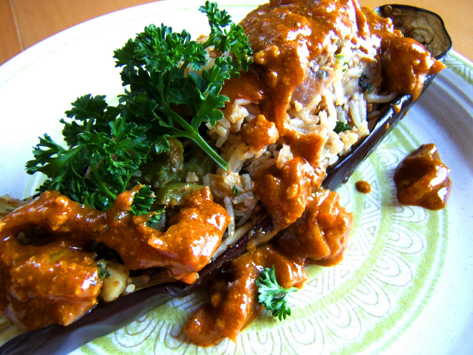 Vegetarian Stuffed Eggplant