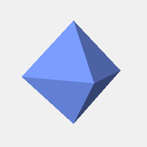 JOGLで描画した8面体