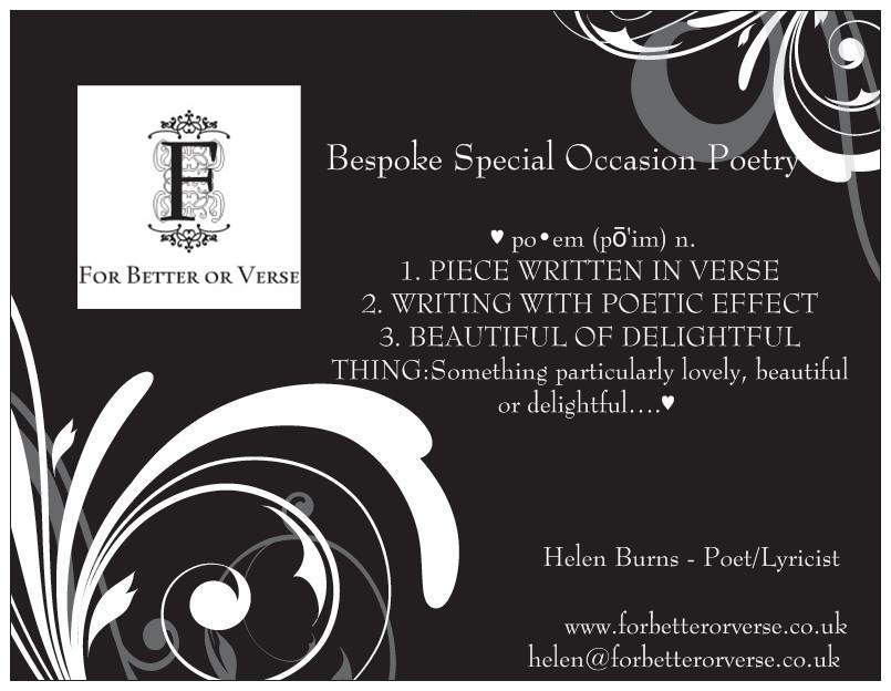 For Better or Verse - Bespoke Special Occasion Poetry