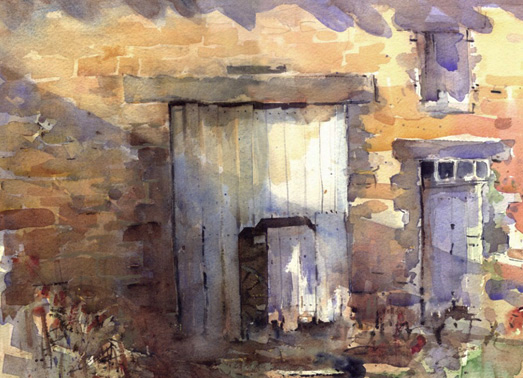 Nigel Fletcher Todays Painting Old Barn Door