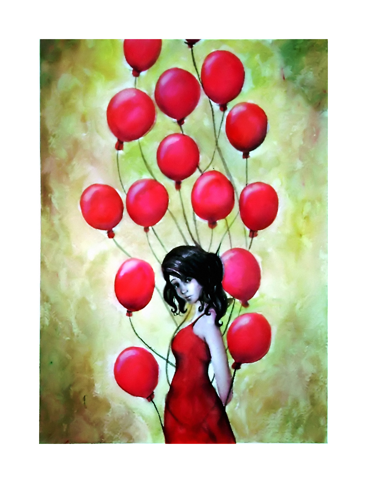 Red Balloon Painting