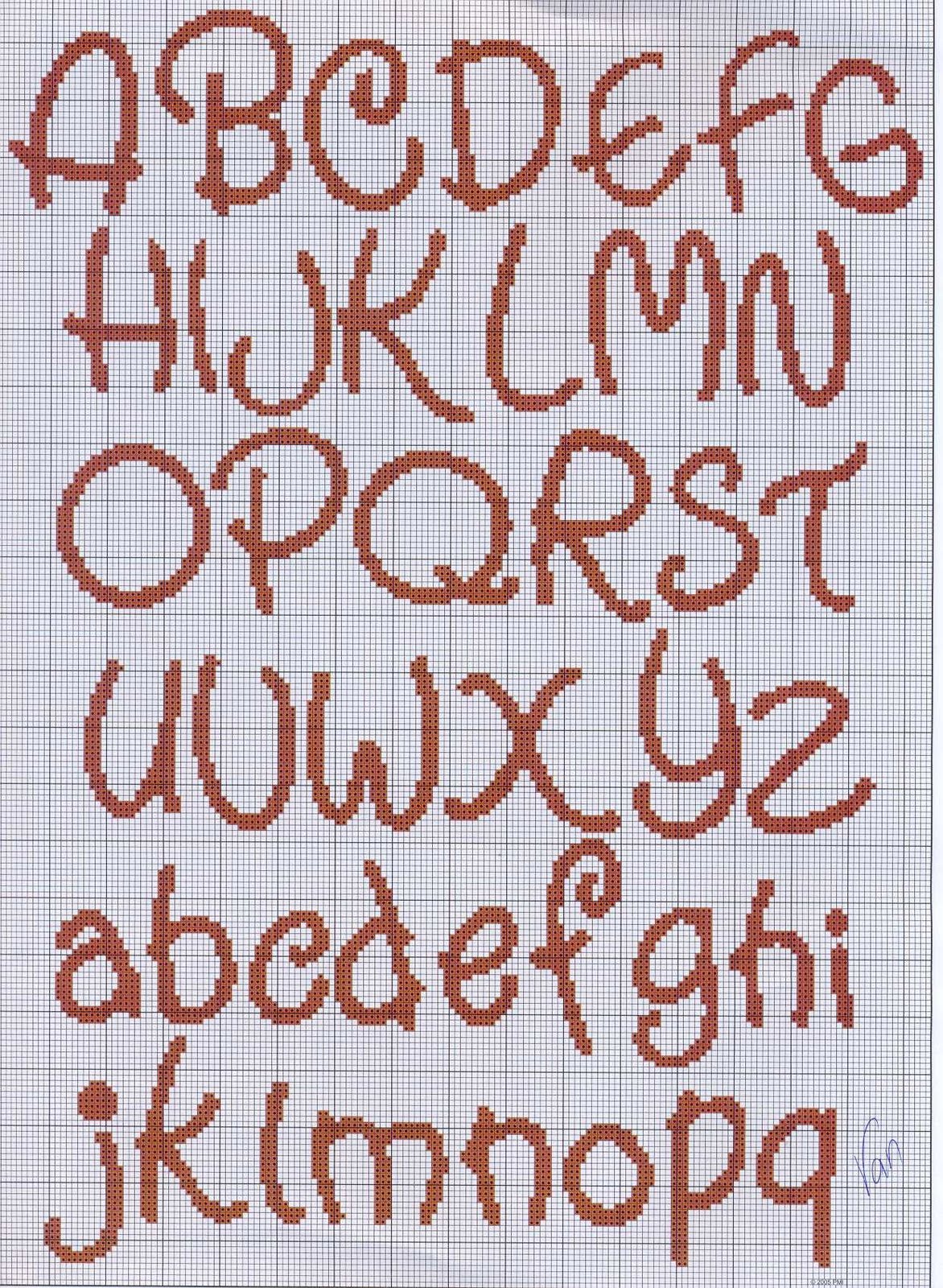DE LETRAS EN PUNTO DE CRUZ de letras en punto de cruz:
