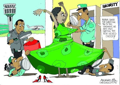 Funny Cartoon of Nigerian Woman Being Strip-Searched by . Airport  Security - Notes From Atlanta