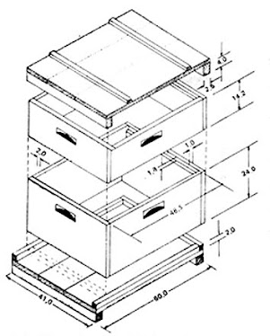 Caixa Padrão - Colméia Modelo Langstroth