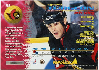 Hockey Card Back