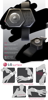 LG Surface: relógio de pulso e telefone para cegos