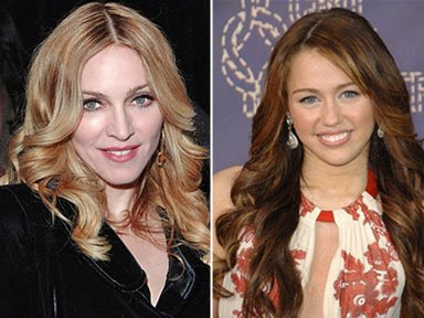 Miley Cyrus and Madonna