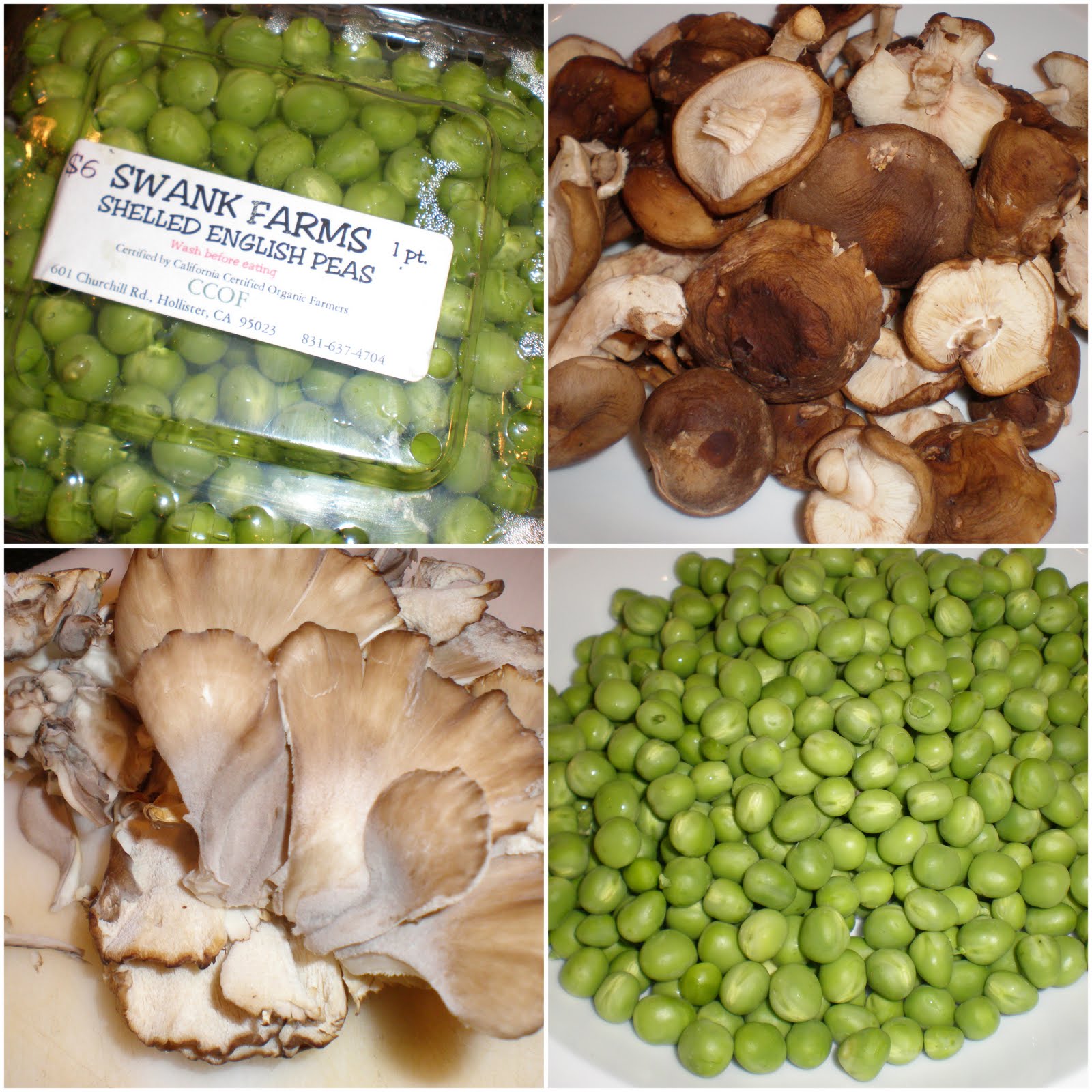 Authentic Suburban Gourmet { Sauteed Miatake Mushrooms with English Peas }