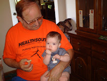 Having a doughnut with Papa