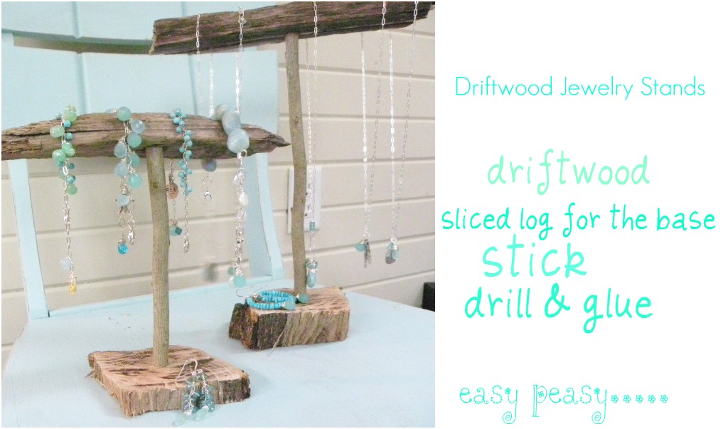 Simple Daisy {driftwood jewelry stands}