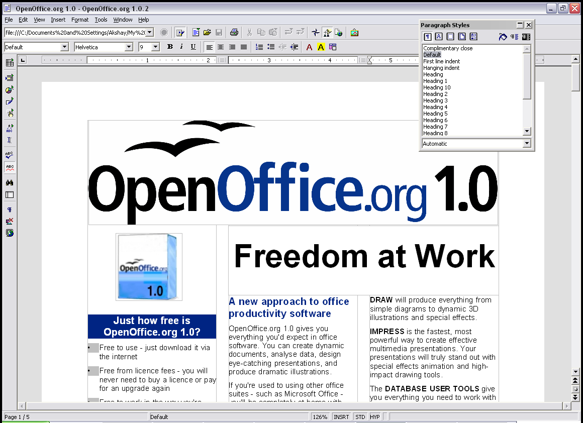 openoffice 2.0 openoffice 2.0
