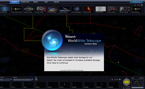 TOUR Microsoft WorldWide Telescope Web