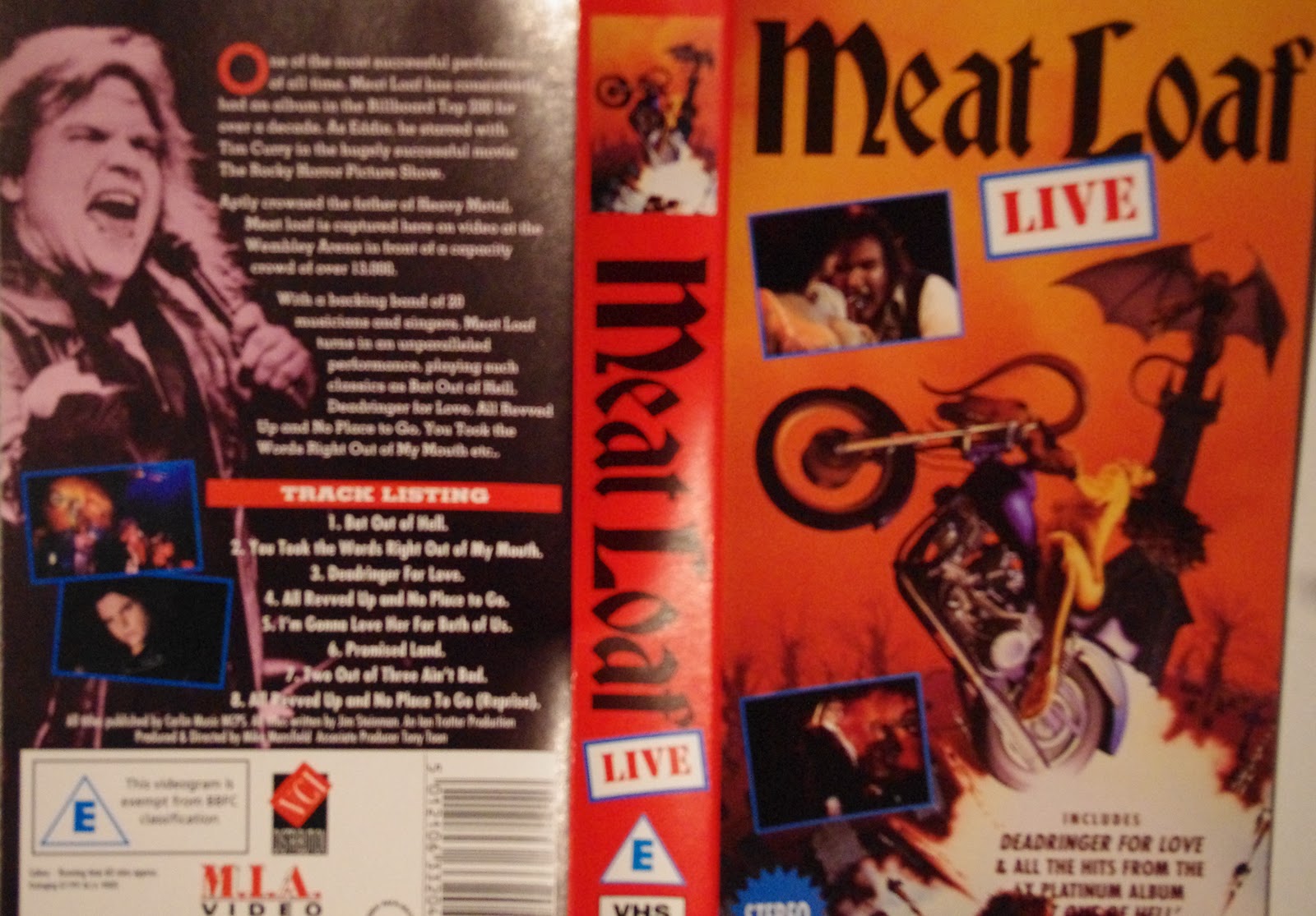 Meat Loaf Vinyl, Singles 7"/12" and other stuff Videos VHS Meat