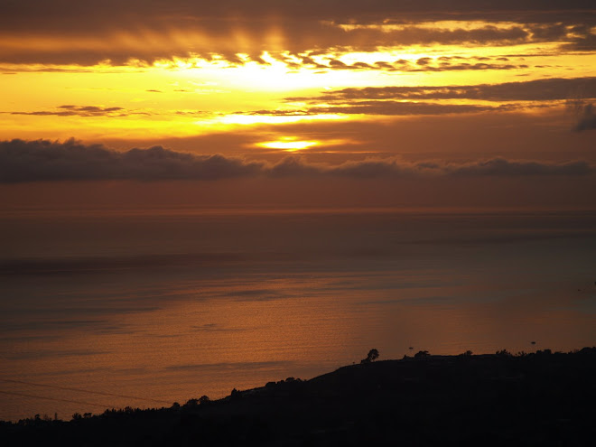 sunset on Santa Cruze Island from Santa Barbara