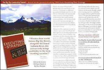 Register for The Big Sky Leadership Summit ~  Download the Brochure...