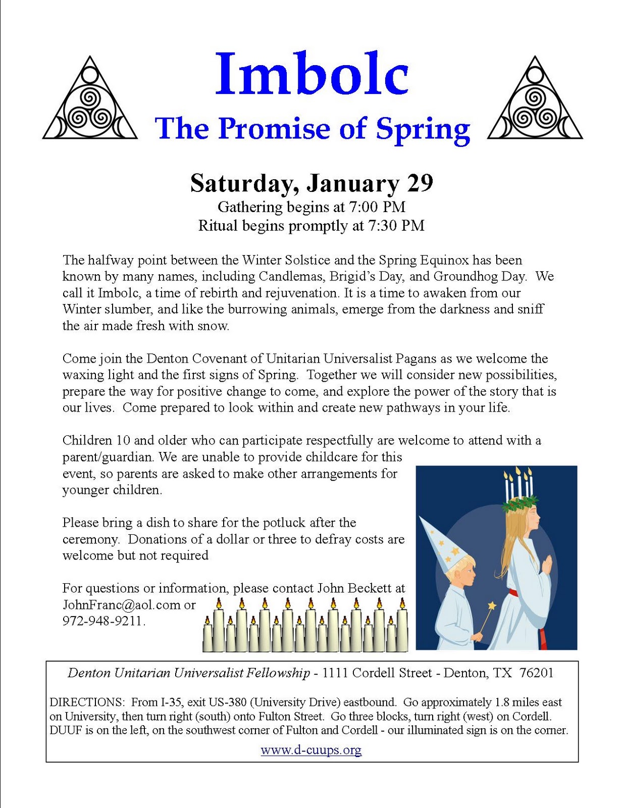 CUUPS Imbolc Circle January 29