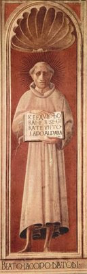 Jacopone da Todi in un affresco di Paolo Uccello nel duomo di Prato