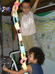 Adam & Noam decorating (Succot 2007)