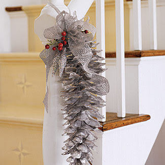 Home Decorating on Easy Decoration Idea For Homes Christmas Decor Winter Pinecone Silver