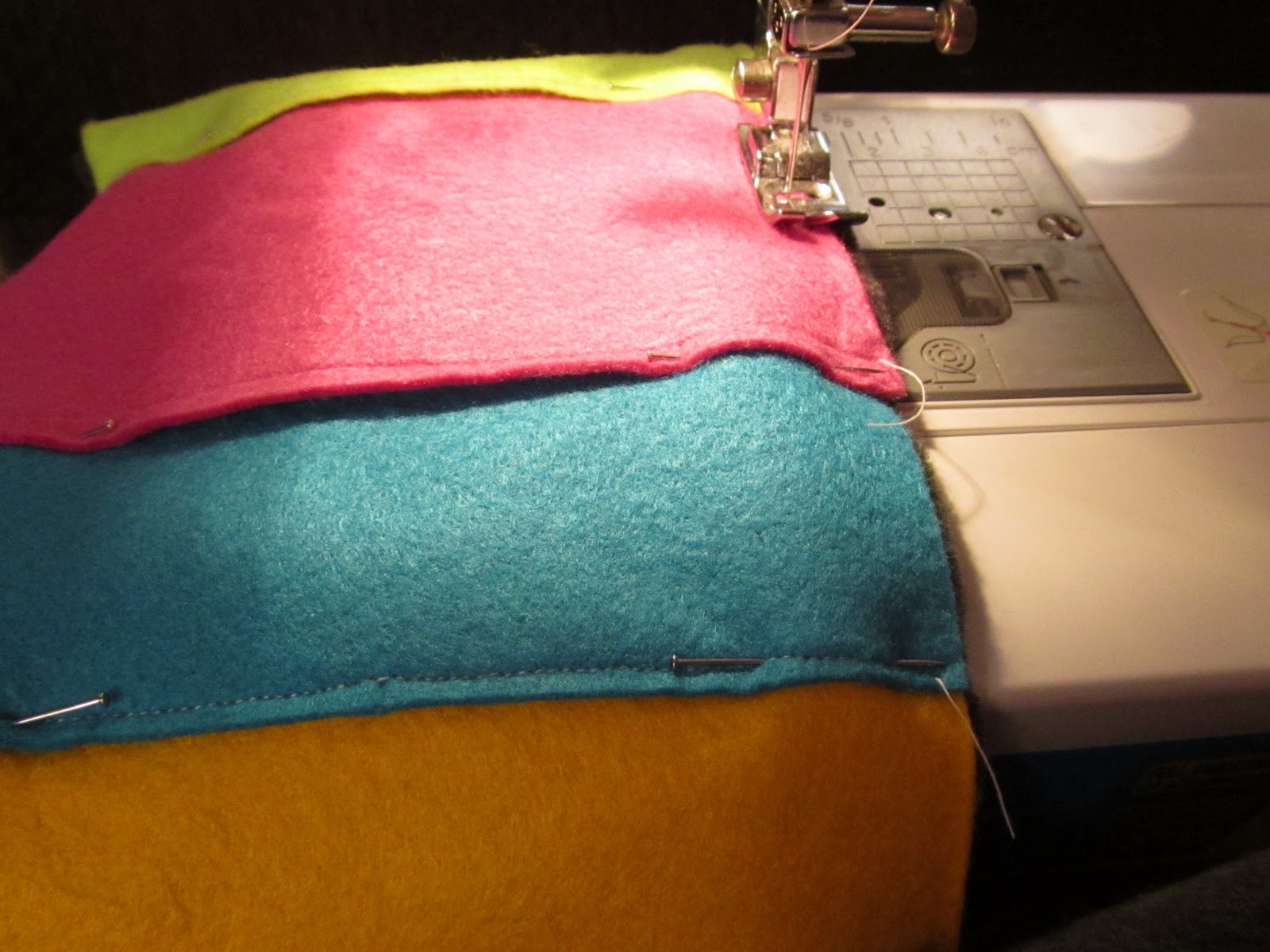 Twelve Crafts Till Christmas bamboo felt and fleece button scarves