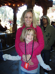 my mom and me in line (and creepy guy behind us)