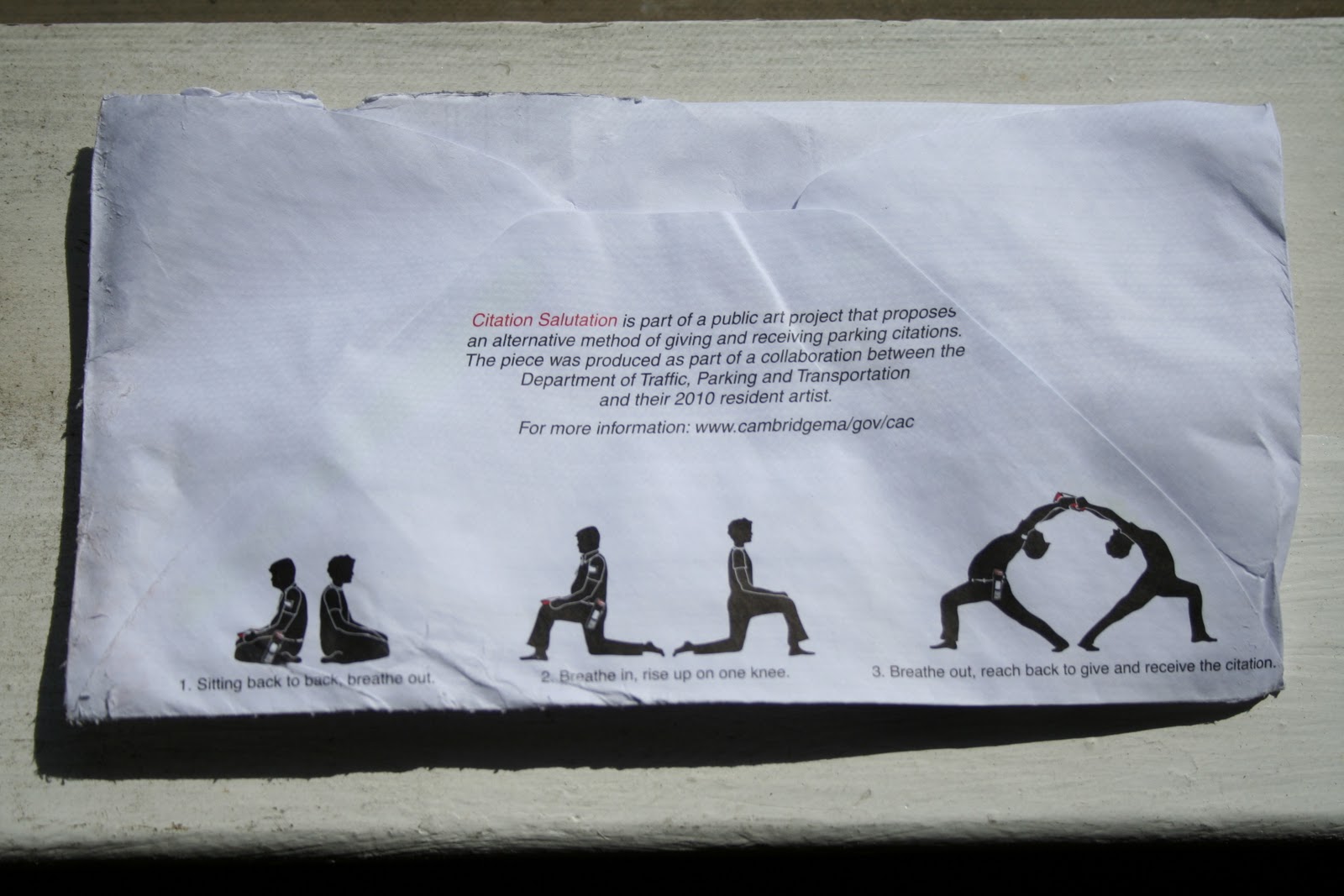 Parking Ticket With Yoga Instructions Say What Sara Divello