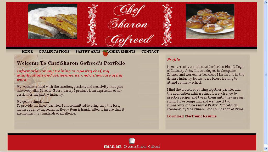  Design Student Pastry Chef Portfolio