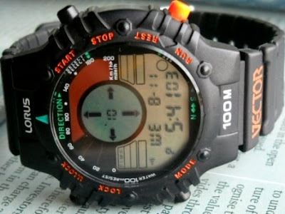 jamlama: 483. NOS LORUS SEIKO VECTOR ALARM/CHRONOGRAPH/COMPASS (SOLD)