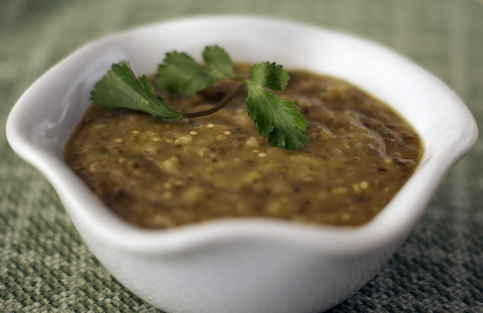 Roasted Tomatillo Salsa Heat Oven to 350