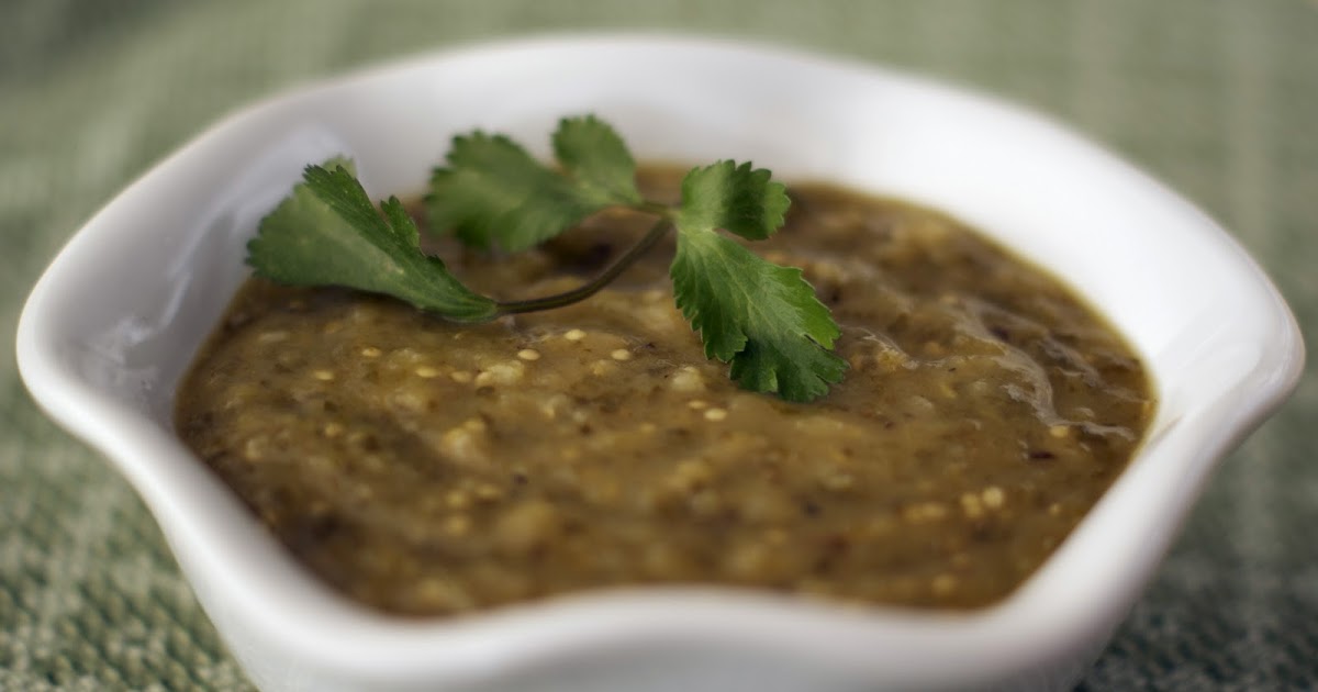 Roasted Tomatillo Salsa Heat Oven to 350
